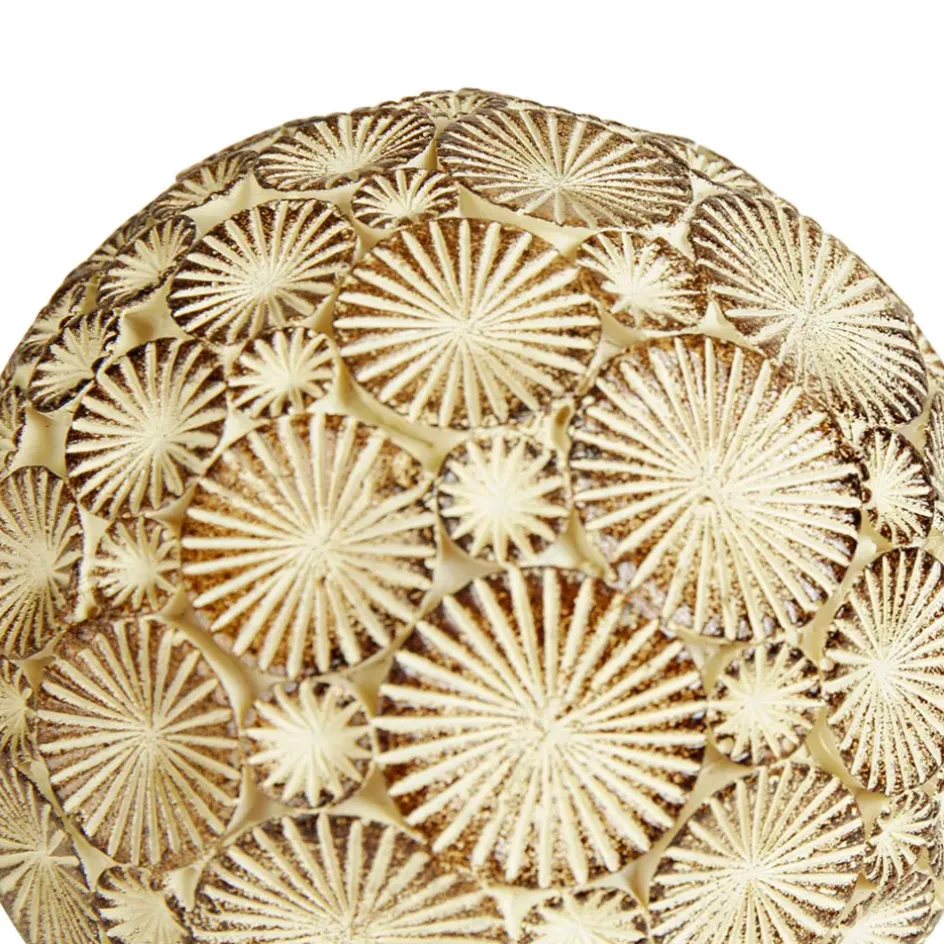 Fabrique de Styles Petits Objets Déco>6 boules déco ethniques en résine Marron