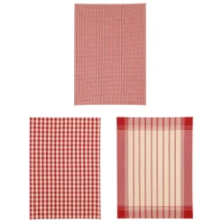 Fabrique de Styles Torchons, Tabliers Et Maniques>3 torchons campagne s en coton Rouge