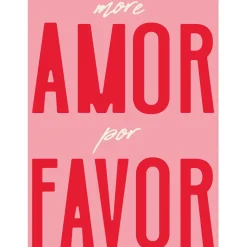 Fabrique de Styles Cadres Déco Et Affiches>Affiche "More amor por favor" 30x40cm Rose, Rouge