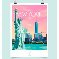 Fabrique de Styles Cadres Déco Et Affiches>Affiche ville New-York 42x59.4cm Multicolore