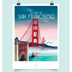Fabrique de Styles Cadres Déco Et Affiches>Affiche ville San Francisco 42x59.4cm Multicolore