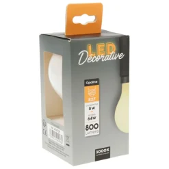 Fabrique de Styles Ampoules Et Cordons Électriques>Ampoule led filament standard - 8 w. 800 lm. e27. a60. Opaline