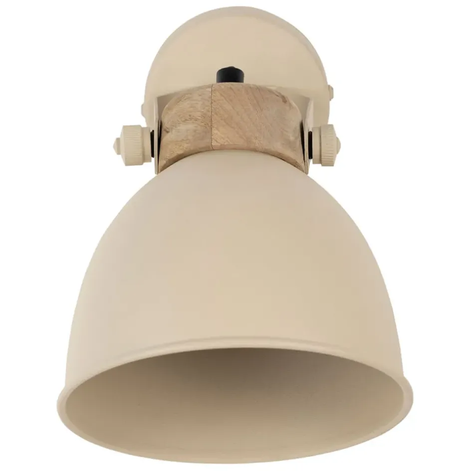 Fabrique de Styles Appliques>Applique en fer et manguier h27cm - Lowri Sable