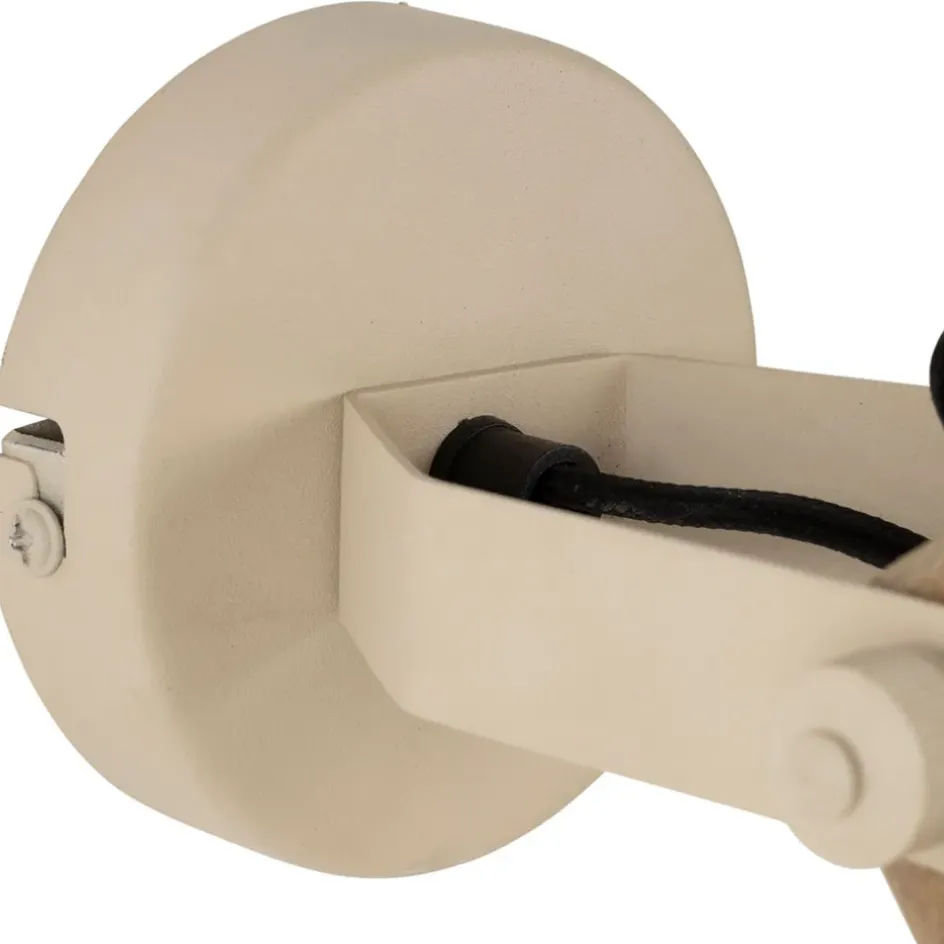 Fabrique de Styles Appliques>Applique en fer et manguier h27cm - Lowri Sable