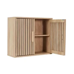 Fabrique de Styles Buffets Et Vitrines>Armoire murale 2 portes en bois 60xh50cm - Kara Marron