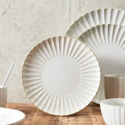 Fabrique de Styles Assiettes>Assiette à dessert en céramique d21cm - Vlora Beige