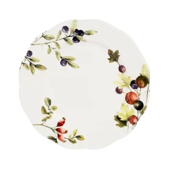 Fabrique de Styles Assiettes>Assiette à dessert en faïence blanche d20.3cm - Meredith Multicolore