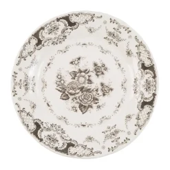 Fabrique de Styles Assiettes>Assiette à dessert en faïence d20cm - clothilde Gris