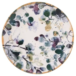 Fabrique de Styles Assiettes>Assiette à dessert en faïence blanc d22.5cm - Garden Multicolore