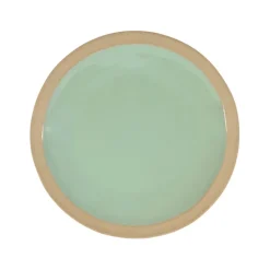 Fabrique de Styles Assiettes>Assiette à dessert en grès d21.5cm - Jade Vert d'eau