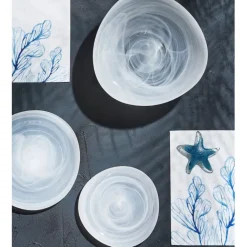 Fabrique de Styles Assiettes>Assiette à dessert en verre d20.5cm - arales Blanc