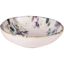 Fabrique de Styles Assiettes>Assiette calotte en faïence blanc d19cm - Garden Multicolore
