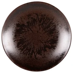 Fabrique de Styles Assiettes>Assiette calotte en grès d22cm - Onyx Marron