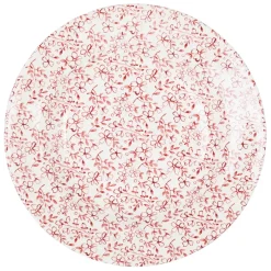 Fabrique de Styles Assiettes>Assiette creuse en faïence d23cm - p'tites fleurs Bordeaux