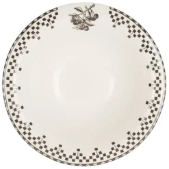 Fabrique de Styles Bols Et Coupelles>Assiette creuse en faïence d20cm - Damier Anthracite