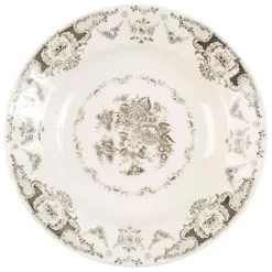 Fabrique de Styles Assiettes>Assiette creuse en faïence d23cm - clothilde Gris