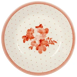 Fabrique de Styles Assiettes>Assiette creuse en faIence antique d20cm- josephine Rouge