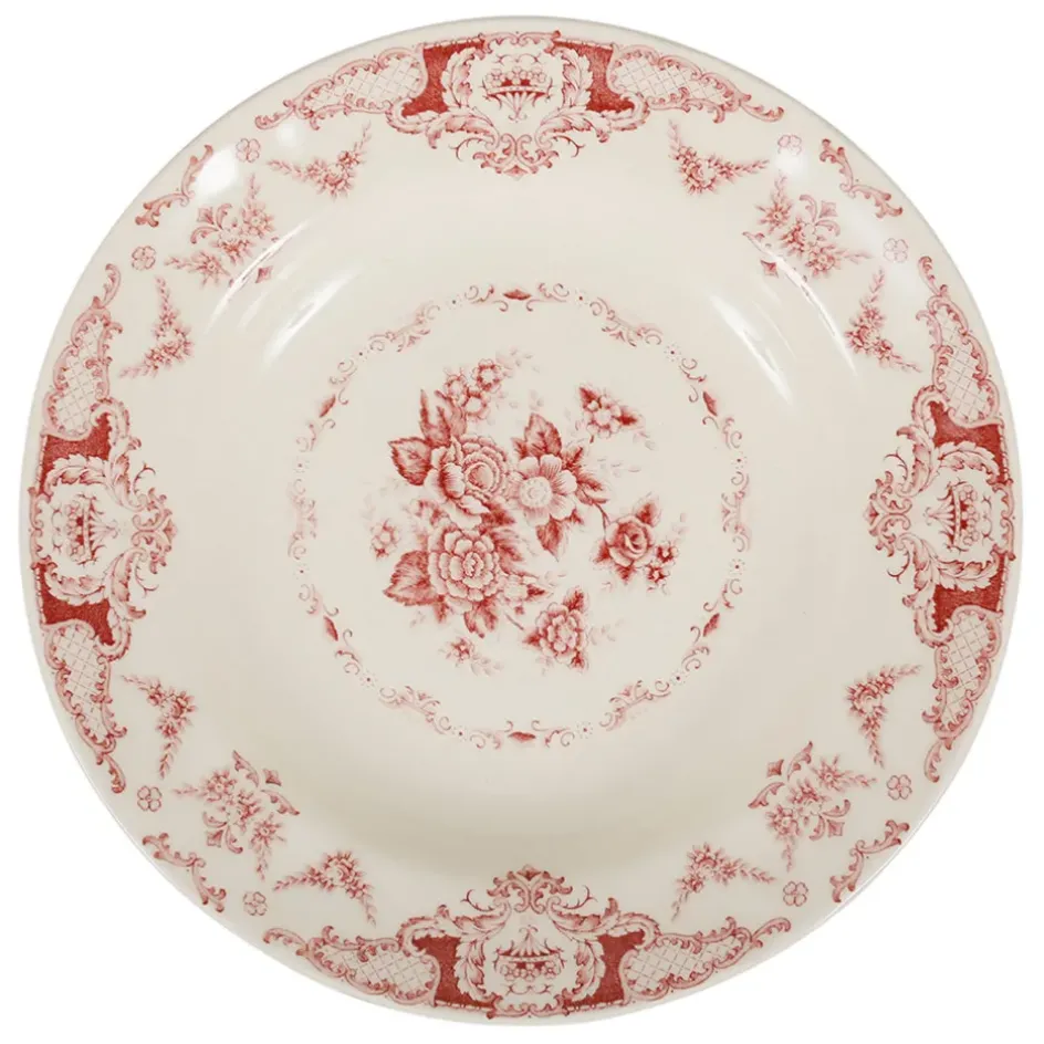 Fabrique de Styles Assiettes>Assiette creuse en faience d22cm - clothilde Bordeaux