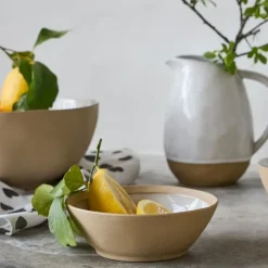 Fabrique de Styles Assiettes>Assiette creuse en grès d18cm - Jade Blanc