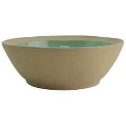 Fabrique de Styles Assiettes>Assiette creuse en grès d18cm - Jade Vert d'eau