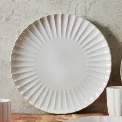 Fabrique de Styles Assiettes>Assiette de présentation en céramique d32cm - Vlora Beige