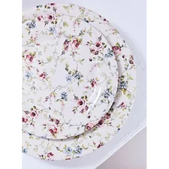 Fabrique de Styles Assiettes>Assiette dessert en faïence d21cm - fleurs champs Multicolore