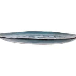 Fabrique de Styles Assiettes>Assiette galet en grès d27.5cm - au gres du temps Bleu