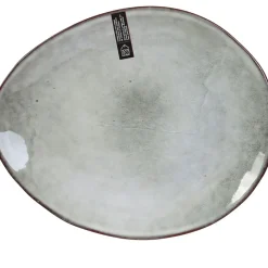 Fabrique de Styles Assiettes>Assiette galet en grès d22cm - au gres du temps Gris