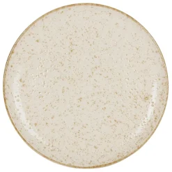Fabrique de Styles Assiettes>Assiette plate d27.5cm en faience - lisere Beige