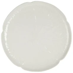 Fabrique de Styles Assiettes>Assiette plate chou en grès d27cm Blanc