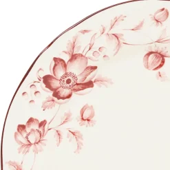 Fabrique de Styles Assiettes>Assiette plate en faïence d26cm - Margaux Rouge