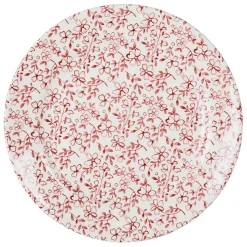 Fabrique de Styles Assiettes>Assiette plate en faïence d26cm -p'tites fleurs Bordeaux