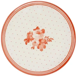 Fabrique de Styles Assiettes>Assiette plate en faIence antique d26cm - josephine Rouge