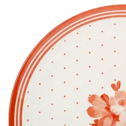 Fabrique de Styles Assiettes>Assiette plate en faIence antique d26cm - josephine Rouge