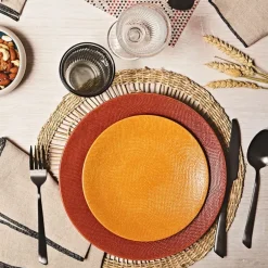 Fabrique de Styles Assiettes>Assiette plate en gres d27cm - vesuvio Terracotta