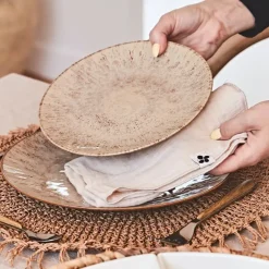 Fabrique de Styles Assiettes>Assiette plate en grès d27cm - Akaris Brun