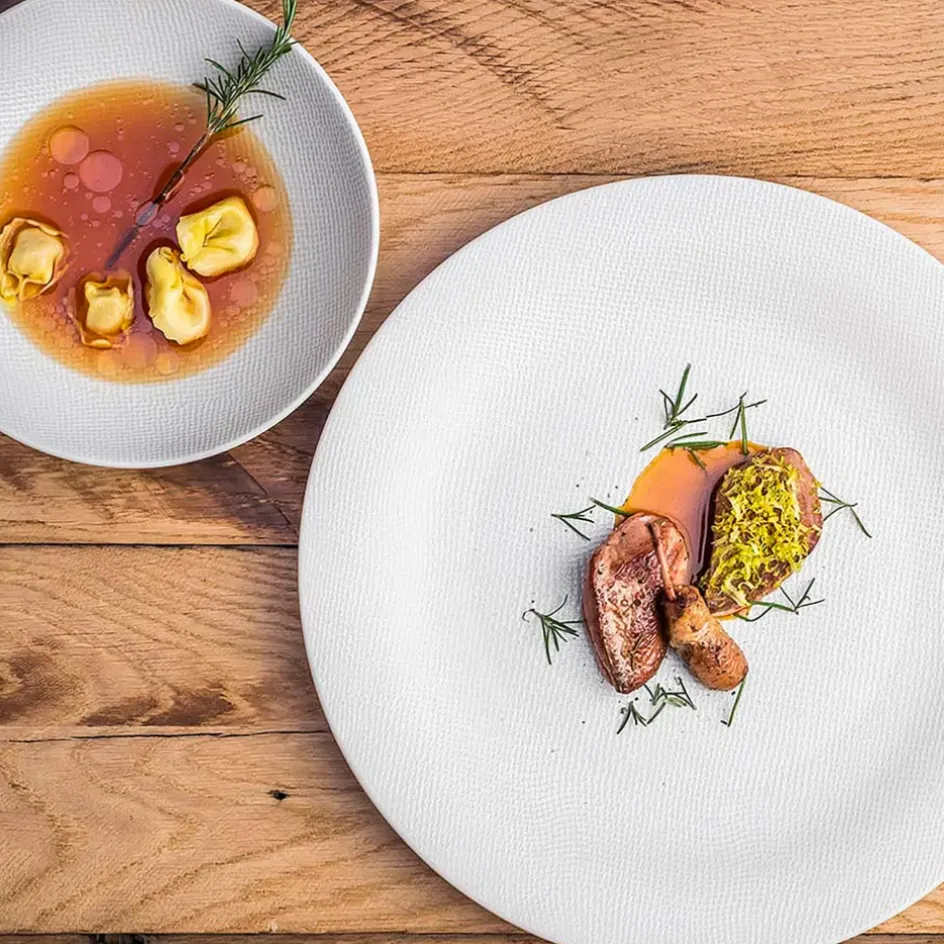 Fabrique de Styles Assiettes>Assiette plate en grès d27cm - Vesuvio Crème