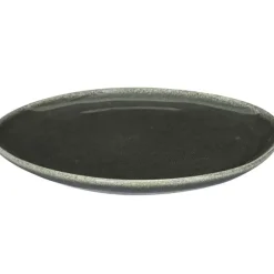 Fabrique de Styles Assiettes>Assiette plate en grès d27cm - Black forest Vert