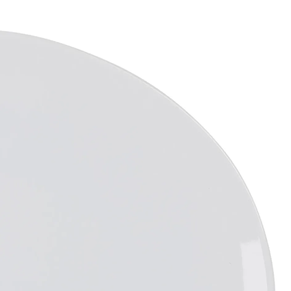 Fabrique de Styles Assiettes>Assiette plate en porcelaine d28cm - Galet Blanc