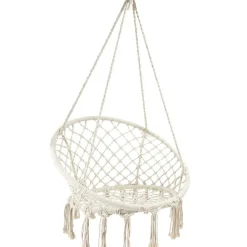 Fabrique de Styles Chaises, Fauteuils|Jardin>Balancelle macramé en coton - Terre inconnue Beige
