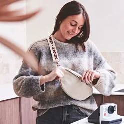 Fabrique de Styles Sacs Et Cabas>Banane en lin et coton écru et terracotta avec bandoulière amovible - Bananez Ecru