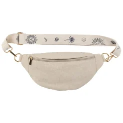 Fabrique de Styles Sacs Et Cabas>Banane en lin et coton écru et bleu avec bandoulière amovible - Bananez Ecru