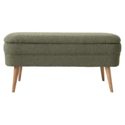 Fabrique de Styles Bancs Et Banquettes>Banc coffre bouclette - Eleonor Vert