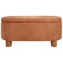 Fabrique de Styles Bancs Et Banquettes>Banc coffre en tissu - Tessia Terracotta