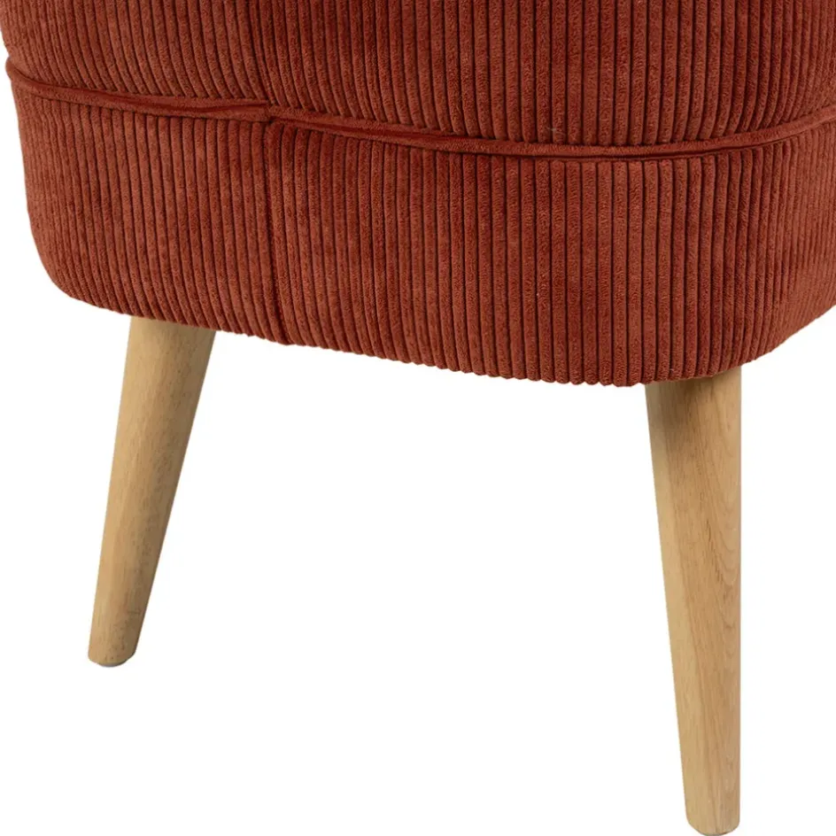 Fabrique de Styles Bancs Et Banquettes>Banc coffre en velours côtelé - Eleonor Terracotta