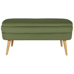 Fabrique de Styles Bancs Et Banquettes>Banc coffre en velours côtelé - Eleonor Kaki