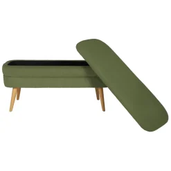 Fabrique de Styles Bancs Et Banquettes>Banc coffre en velours côtelé - Eleonor Kaki