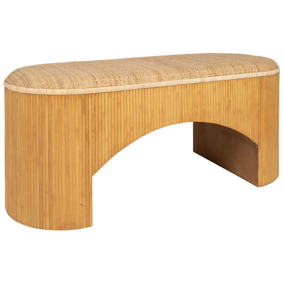 Fabrique de Styles Bancs Et Banquettes>Banc en rotin et bambou - Tamba Naturel