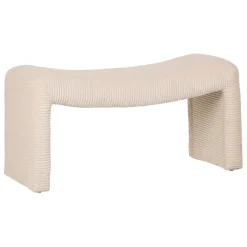 Fabrique de Styles Bancs Et Banquettes>Banc en velours côtelé écru - Minimal Ecru