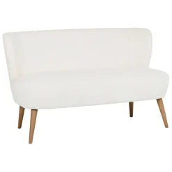 Fabrique de Styles Bancs Et Banquettes>Banquette 2 places en velours côtelé écru - Eleonor Ecru